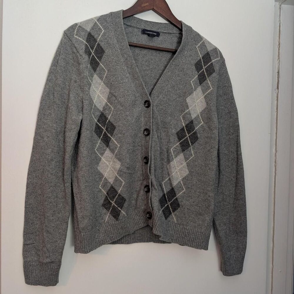 Lands' End Women's Grey Cardigan